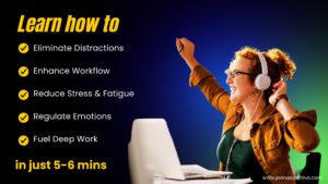 Person focused on improving performance or productivity.